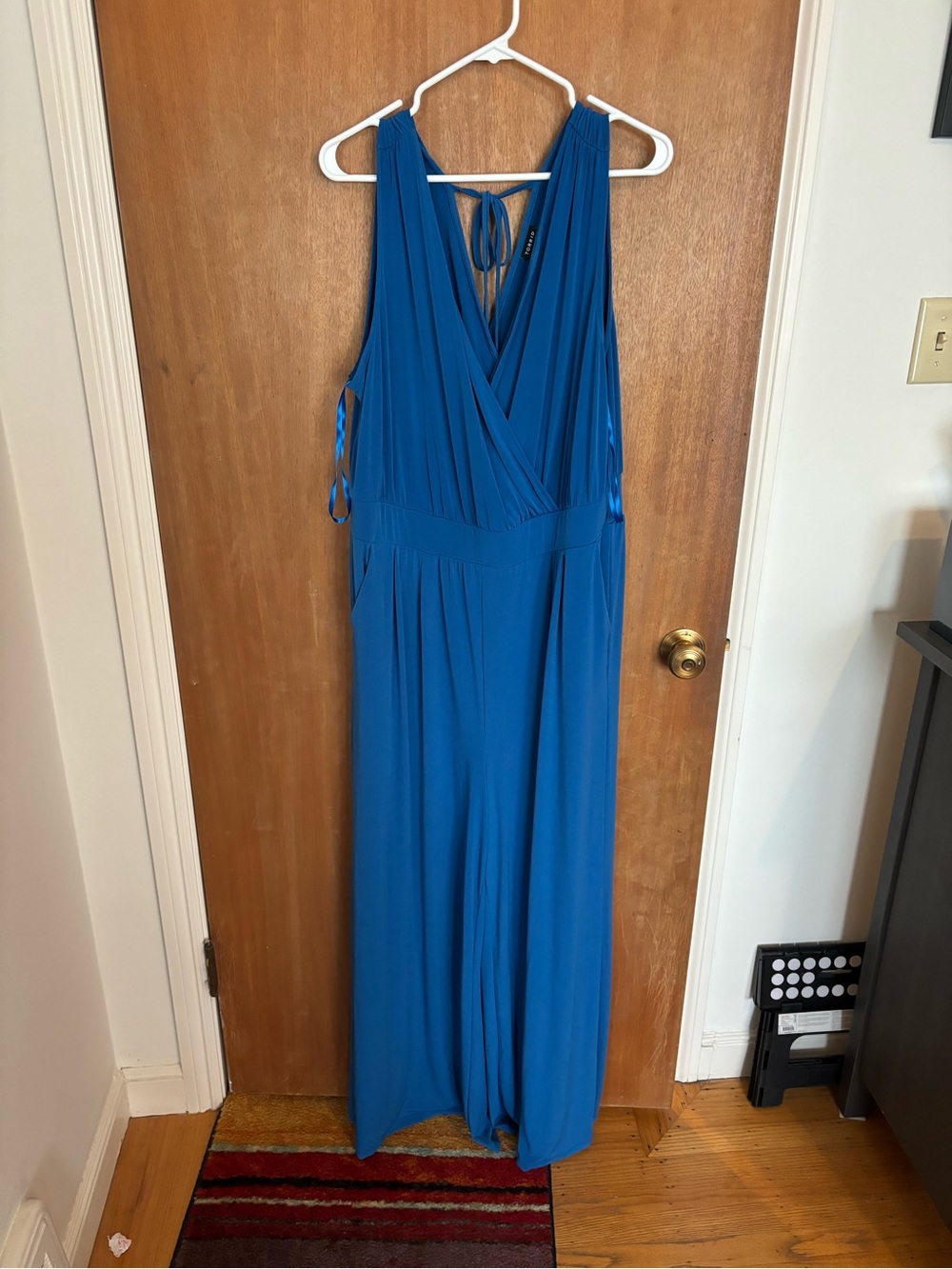 torrid Teal Blue Sleeveless Surplice Wide-Leg Jumpsuit